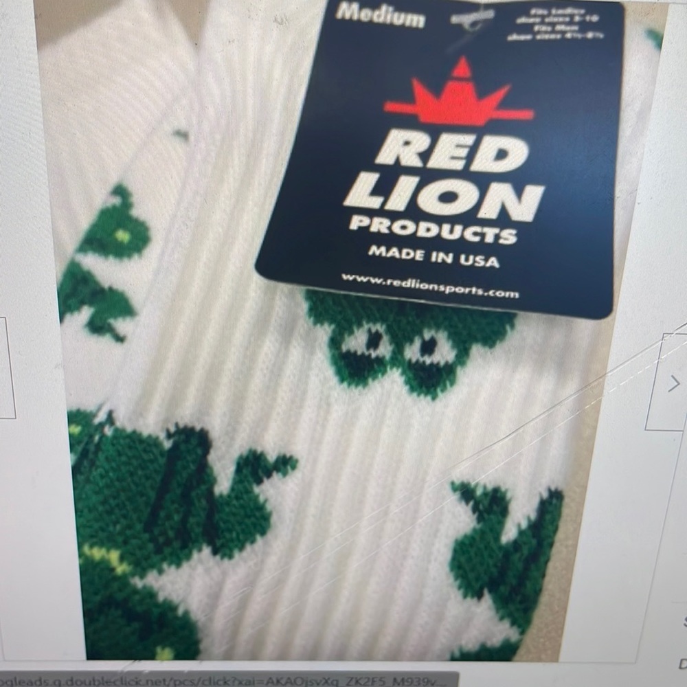 Red Lion Green Froggy Socks - Medium Knee Socks - NWT